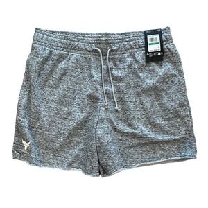 Under Armour Project Rock Terry Shorts Mens Large Gray Heather 1385937 NEW